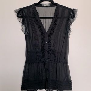 Black Sheer Guess Blouse
